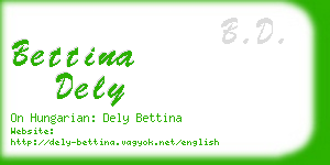 bettina dely business card